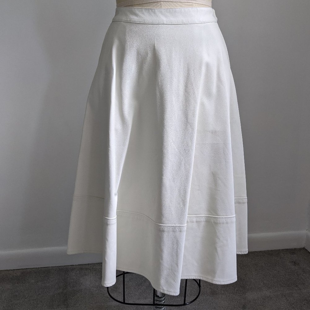 NWOT Off-white faux leather a-line skirt
